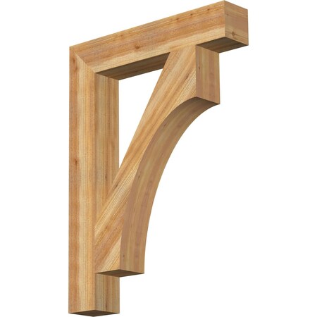 Ekena Millwork Westlake Block Rough Sawn Bracket, Western Red Cedar, 6"W x 34"D x 46"H BKT06X34X46WTL05RWR